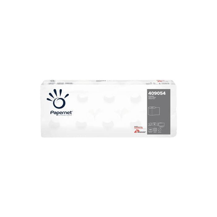 Carta igienica microincollata Papernet 190 strappi - 2 veli Conf. 10 rotoli - 409054 main product photo