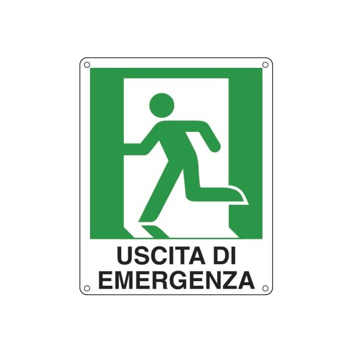 Cartello sicurezza 25x31 cm. Cartelli Segnalatori ''Uscita di emergenza sinistra'' - E20105X main product photo