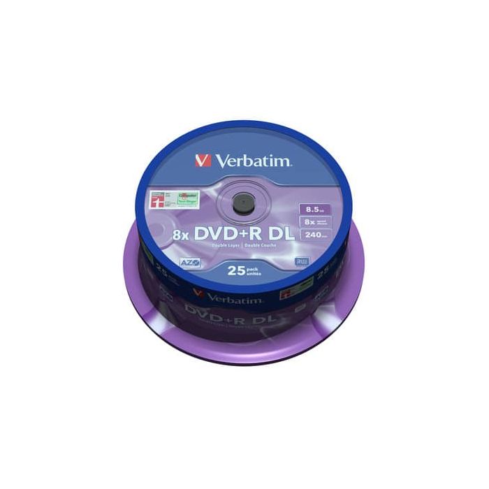 DVD+R Double Layer Verbatim 8.5 GB in confezione da 25 dvd+r - 43757 main product photo