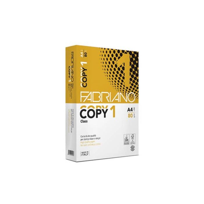 Carta per fotocopie A4 Fabriano COPY 1 80 g/m² Risma da 500 fogli - 42021297 main product photo