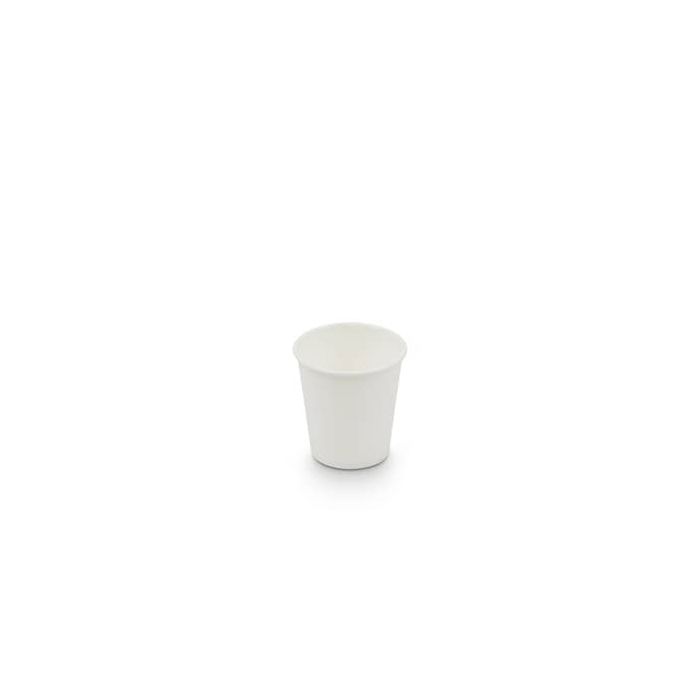 Bicchieri da caffe' compostabili in cartoncino a dispersione acquosa bianco ecoCanny 90 ml - conf. da 50 pezzi main product photo