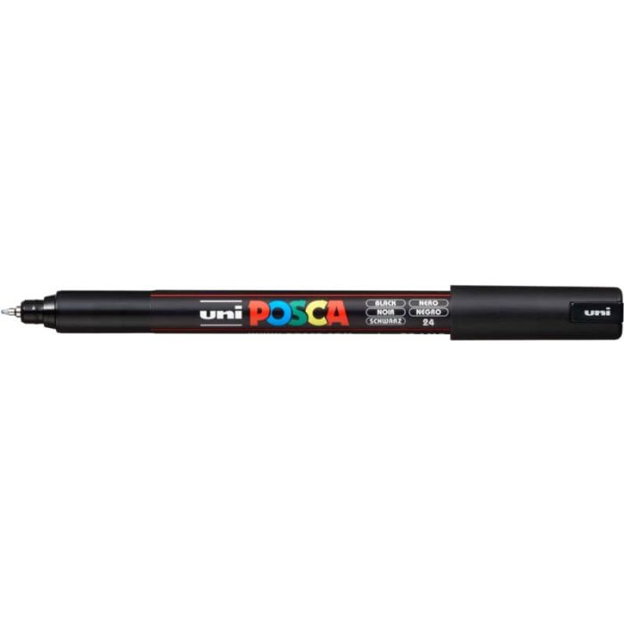 Marcatore a tempera POSCA Uni-Ball punta tonda 0,7 mm nero M PC1MR N main product photo