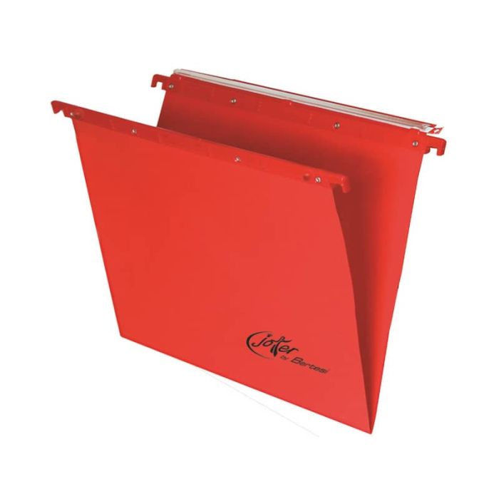 Cartelle sospese orizzontali per cassetti Linea Joker 39 cm fondo V - rosso conf. 25 pezzi - 400/395 LINK - A4 main product photo
