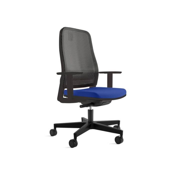 Sedia semidirezionale ergonomica rivestimento PPL ignifugo synchro Titan Unisit blu - TTN/BR2/IB main product photo