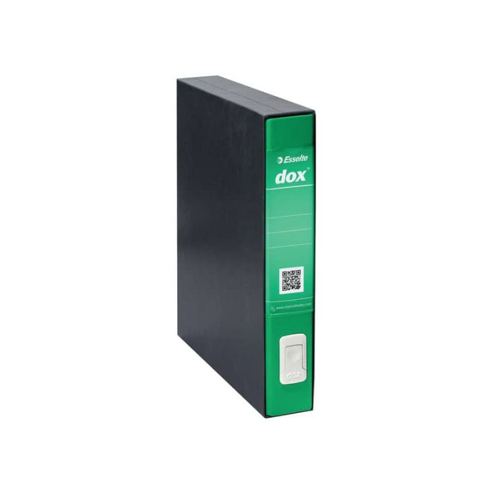 Registratore a leva DOX4 Comm.le D5 custodia carta nera goffrata trattata antimpronta verde - D26414 main product photo