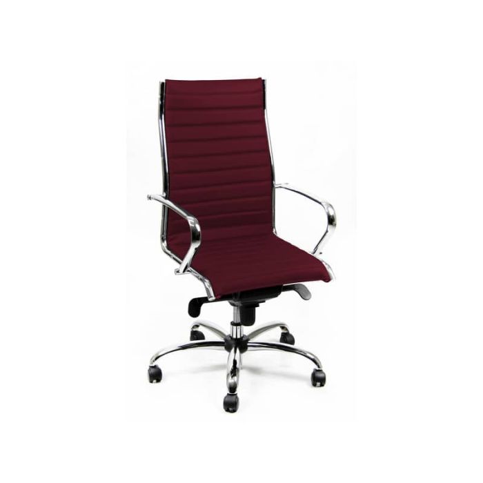 Poltrona direzionale girevole Unisit Pollux New PNP schienale alto - rivest. ignifugo bordeaux - con braccioli PNP/ID main product photo