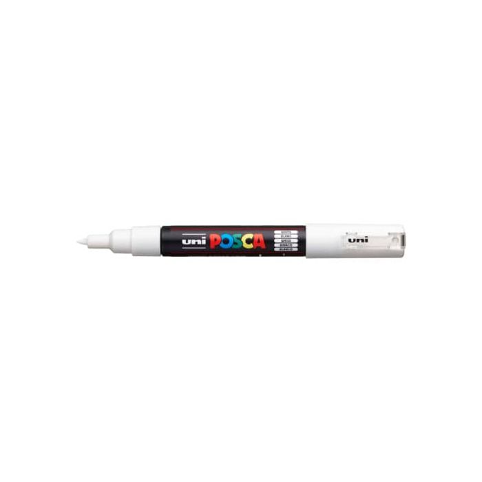 Marcatore a tempera POSCA Uni-Ball punta tonda 0,7 mm bianco M PC1M BI main product photo