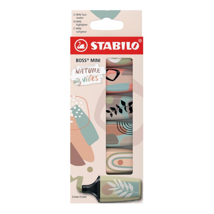 Evidenziatori Stabilo Boss Mini NatureVibes - conf. 6 colori assortiti 07/06-31 main product photo