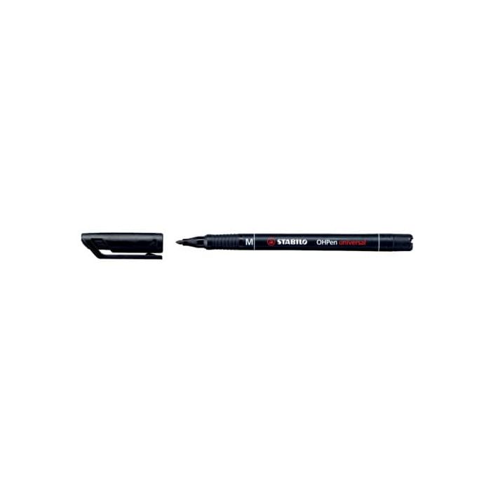 Penna Stabilo OHPen universal Medio (M) 1 mm nero 843/46 main product photo