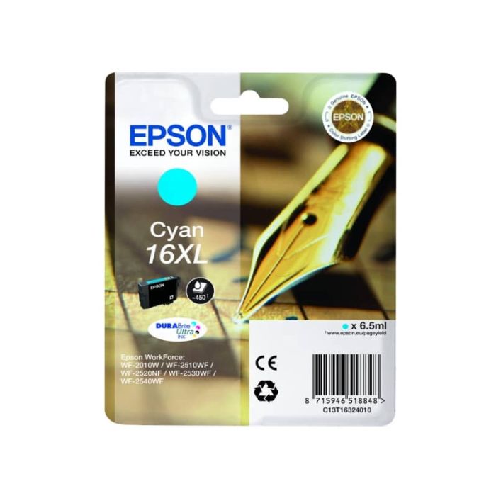 Cartuccia inkjet alta capacità ink pigmentato Penna e Cruciverba 16XL Epson ciano - C13T16324012 main product photo