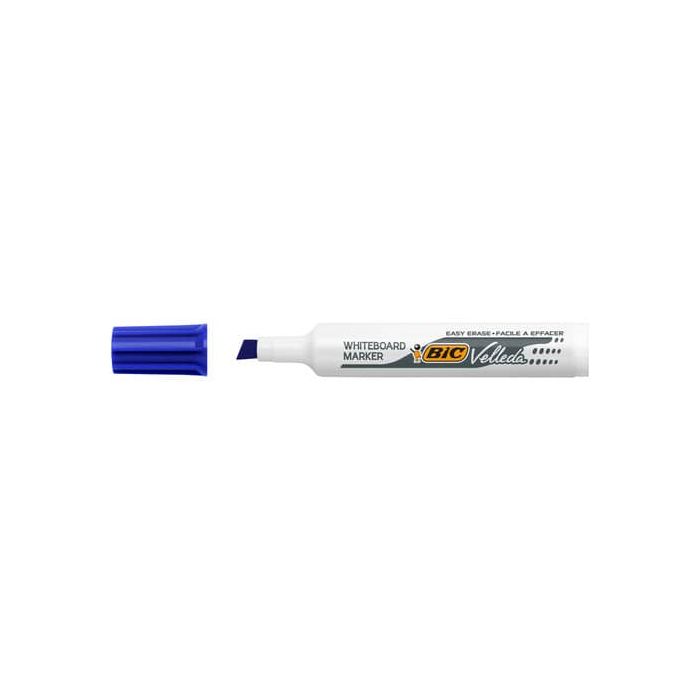 Marcatore per lavagne bianche BIC Velleda 1791 punta a scalpello tratto 3,3-4,6 mm blu - 9431941 main product photo