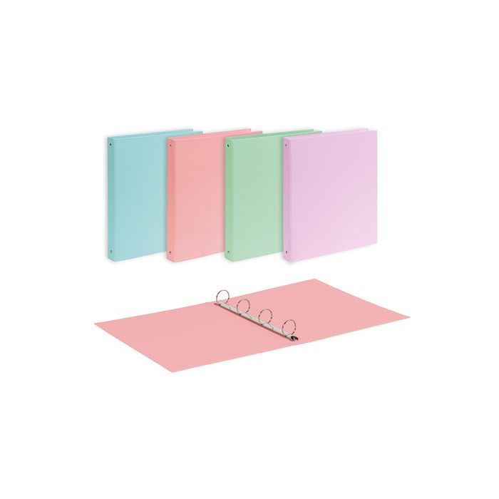 Raccoglitore Favorit 22x30 cm 4 anelli tondi diam. 30 mm - conf. 10 pz - colori assortiti linea Pastel - 400198067 main product photo