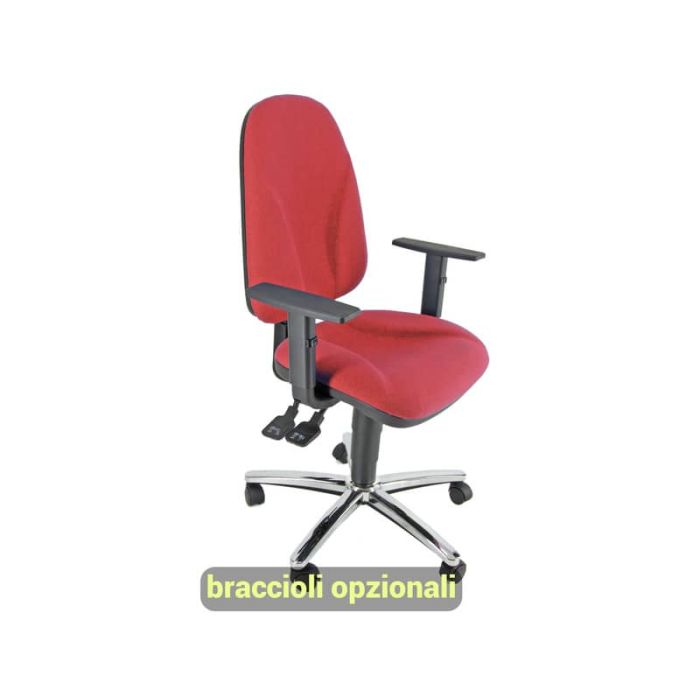 Sedia operativa girevole Unisit Team TMSYC Eco smart - schiuma sagomata - rivestimento ignifugo rosso - TMSYC/IR main product photo