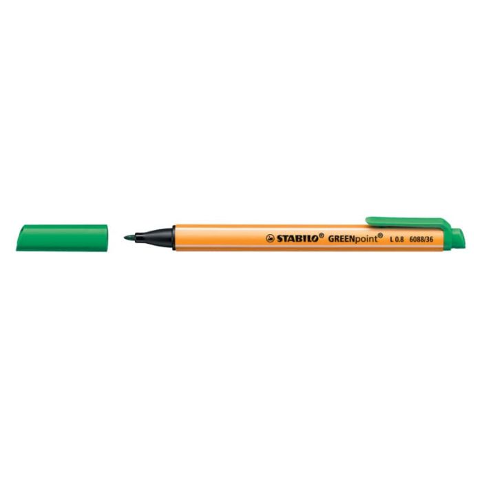 Penna con punta in fibra Stabilo GREENpoint 0,8 mm verde 6088/36 main product photo