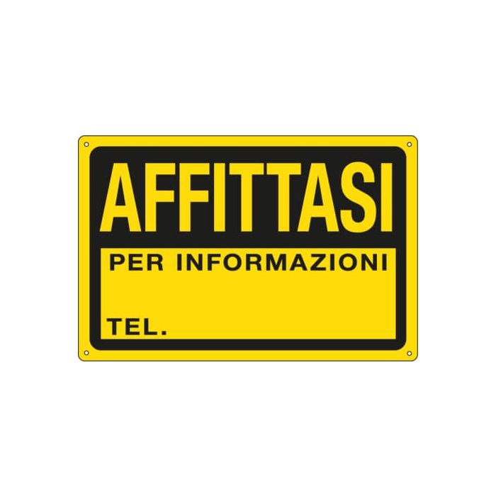Cartello informativo 30x20 cm Cartelli Segnalatori ''Affittasi'' 3345P main product photo