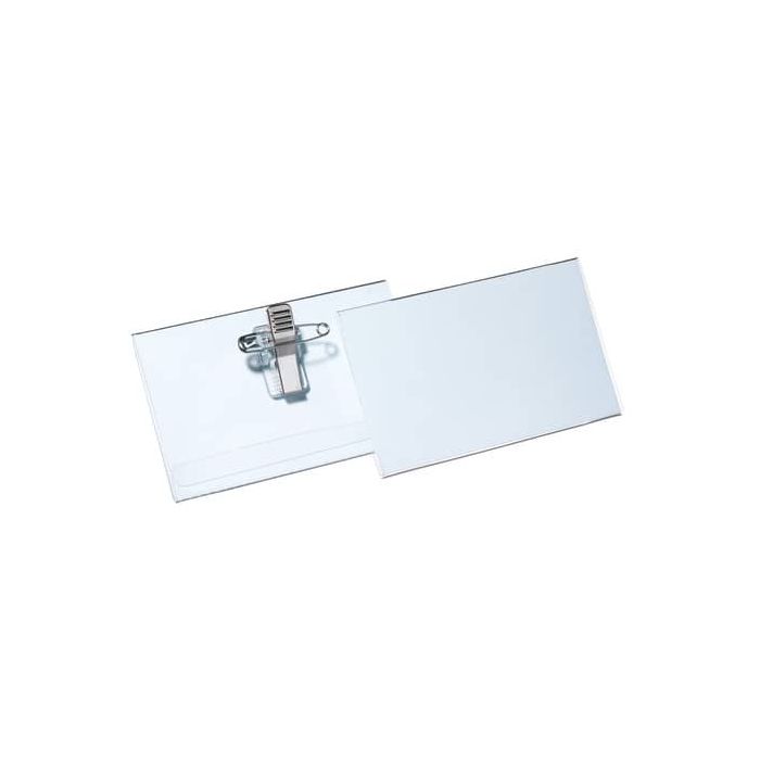 Portanomi DURABLE EUROBADGE con combi clip pvc trasparente inserto 54x90mm conf. 50 - 814519 main product photo