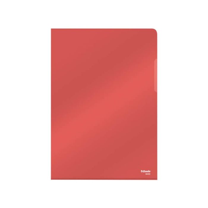 Cartella lucid ad L in PVC Esselte Crystal 220x310 mm conf. da 25 pezzi Esselte rosso - 554330 main product photo