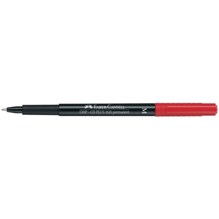 Marcatore permanente Faber-Castell Multimark 1525 M 1 mm rosso 152521 cfz 10 main product photo