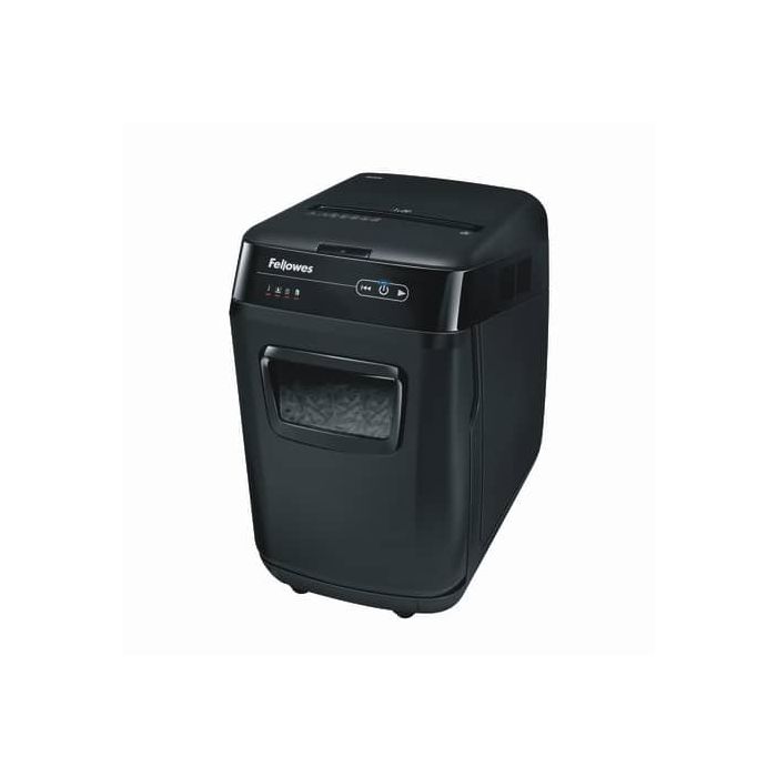 Distruggidocumenti FELLOWES AutoMax™ 200C P-4 32 L - taglio a frammento 4x38 mm nero - 4653602 main product photo