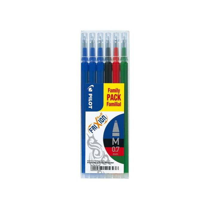 Refill Pilot Frixion Ball Family Pack assortiti 0,7 mm Conf. 6 pezzi - 006649 main product photo