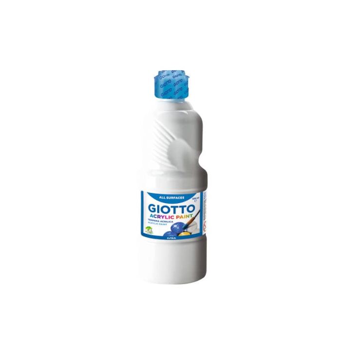 Tempera a base acrilica GIOTTO Acrylic Paint flacone 500 ml bianco 53370100 main product photo