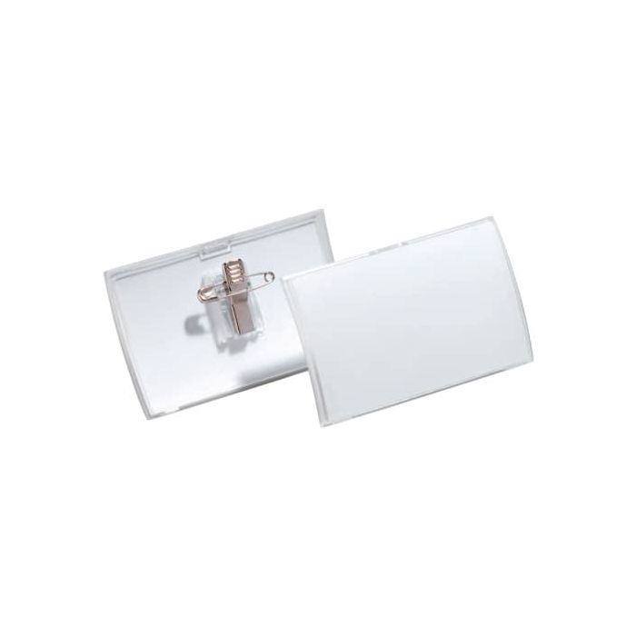 Portanomi DURABLE CLICK FOLD CON COMBI CLIP polipropilene trasparente inserto 54x90mm conf. 25 - 821419 main product photo