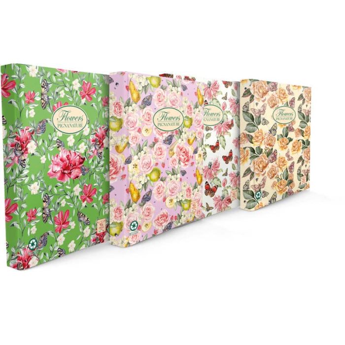 Raccoglitore a 4 anelli PIGNA Nature Flowers 27x32 cm assortiti 005479630 main product photo