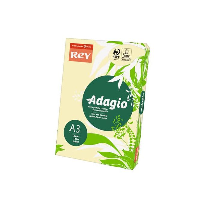 Carta colorata A3 International Paper Rey Adagio 160 g/m² giallo canarino 03 - Risma da 250 fogli - ADAGI160X484 main product photo