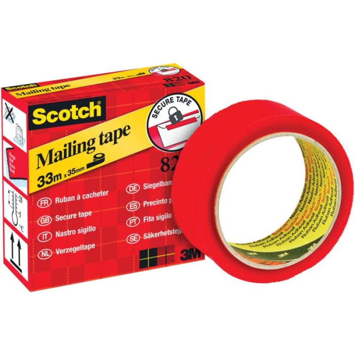 Nastro adesivo antieffrazione Scotch rosso 820 main product photo