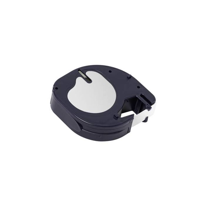 Nastro per etichettatrice Q-Connect compatibile con Dymo LetraTag - plastica - nero/bianco - 12 mm x 4 m - KF18835 main product photo