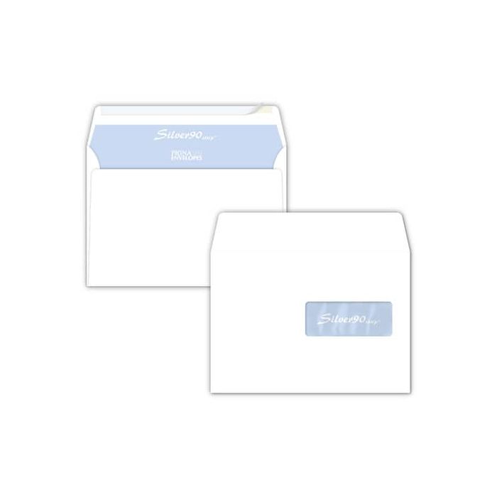 Buste con finestra Pigna Envelopes Silver90 90 g/m² 162x229 mm bianco conf. 500 - 0207859 main product photo