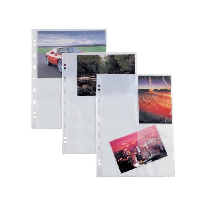 Buste a fortatura universale Sei Rota Atla F per fotografie 4 spazi 15x21 cm trasparente Conf. 10 pezzi - 662503 main product photo
