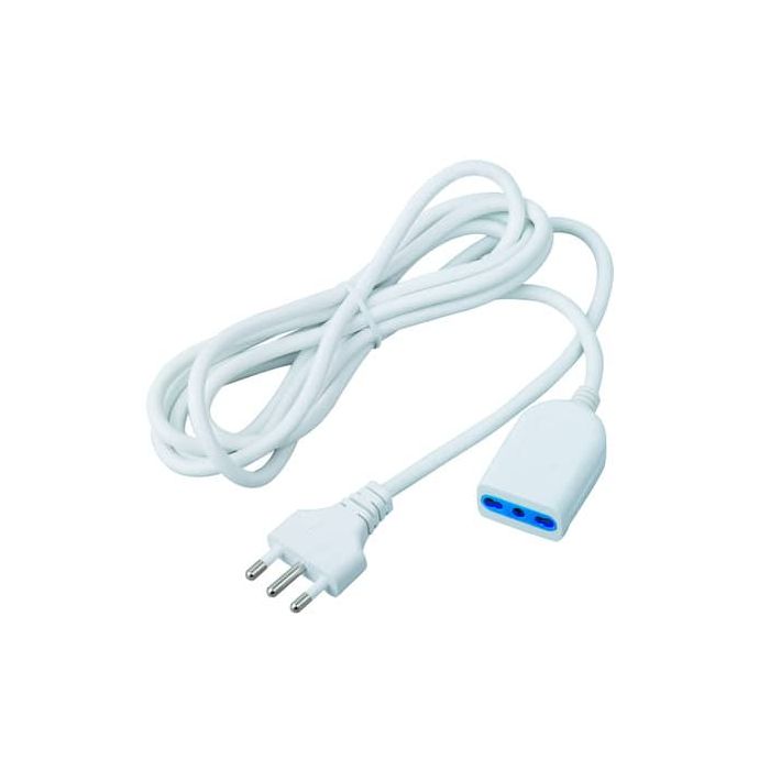 Prolunga elettrica MKC spina 16A presa 10/16A - cavo 3x1 mm bianca cavo 3 m 492517384 main product photo