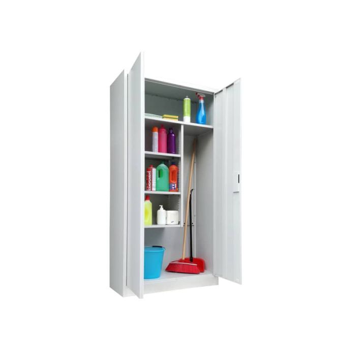 Armadio porta scope KUBO 2 ante 90x41x181,5 cm grigio PS /90 main product photo