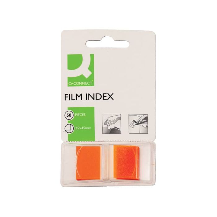 Segnapagina Q-Connect 25x43 mm arancio blocchetto da 50 - KF03636 main product photo