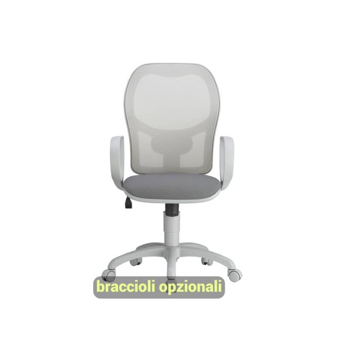Sedia operativa girevole Unisit Hubble Grafix HUHUGR - schienale in rete - rivestimento Eco grigio scuro HUHUGR/ET main product photo
