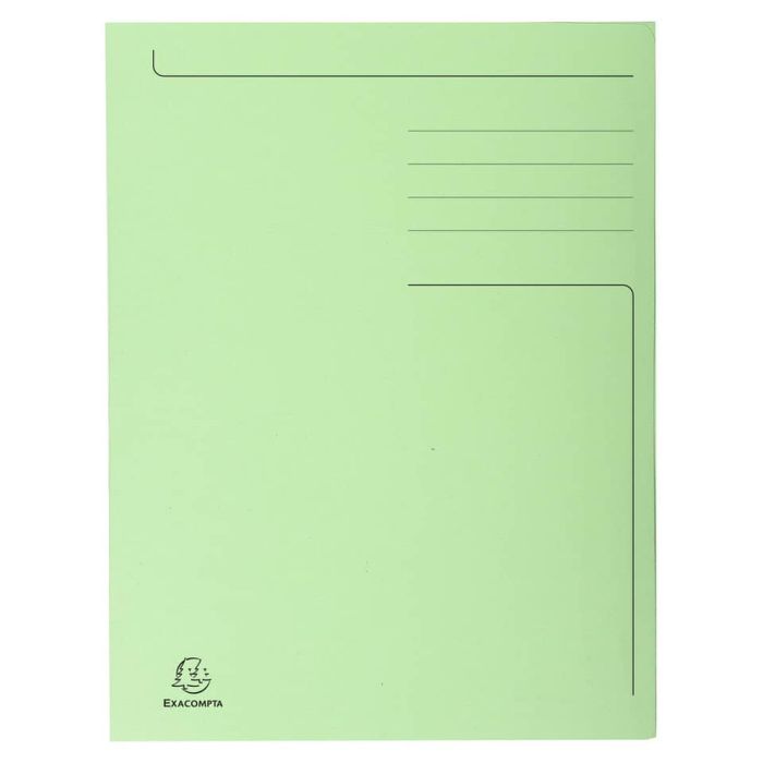 Cartelline a 3 lembi Forever 24,5x35 cm verde conf. 50 pezzi - 449013E main product photo