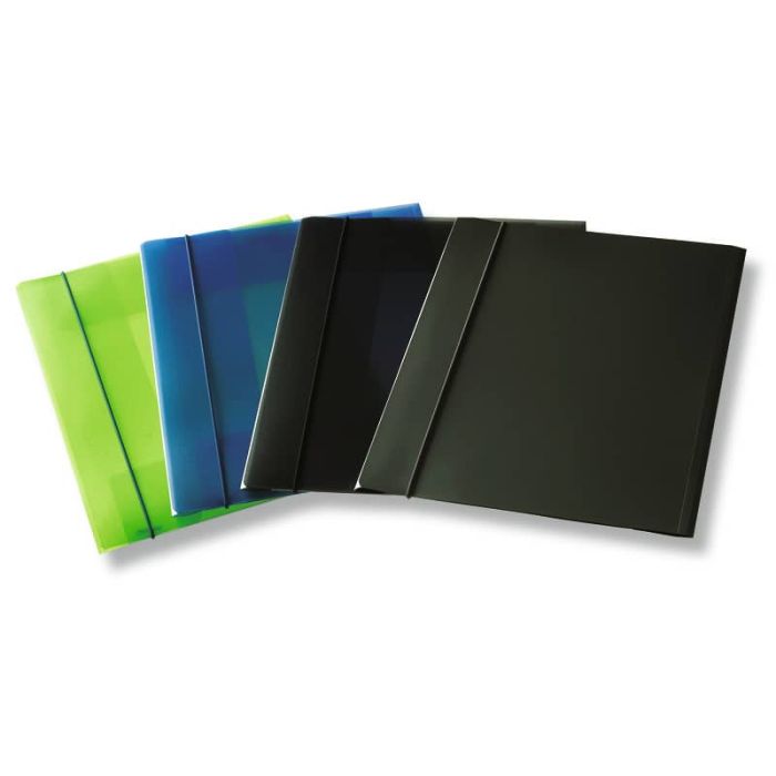 Cartellina a 3 lembi BANKERS BOX cordonatura multipla chiusura elastico A4 trasparente verde - U110TV main product photo