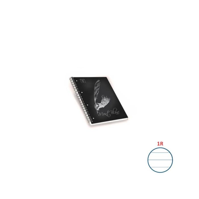 Quaderni spiralati Pigna Mont Blanc Soft Touch assortiti - rigatura 1R - 100 ff - Conf. 5 pezzi - 02306881R main product photo