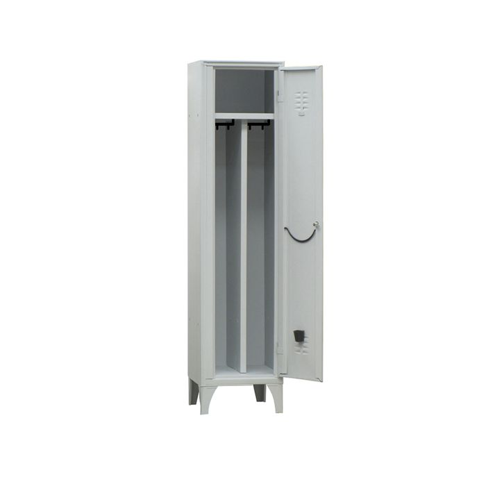 Armadio spogliatoio in metallo - 1 vano - con divisorio - 50 x 50 x 180 cm - grigio - Fasma main product photo