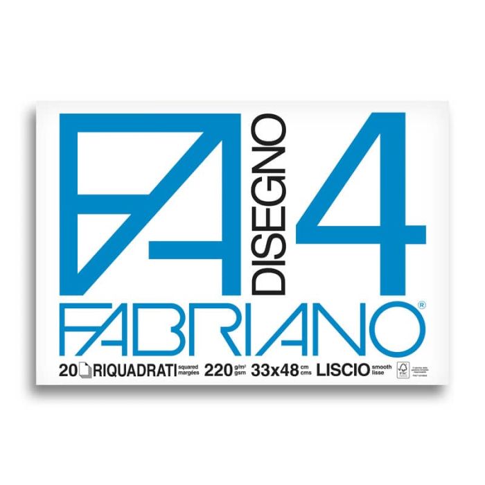 Album da disegno Fabriano F4 220 g/m² 20 33x48 cm ff. lisci riquadrati 05201797 main product photo
