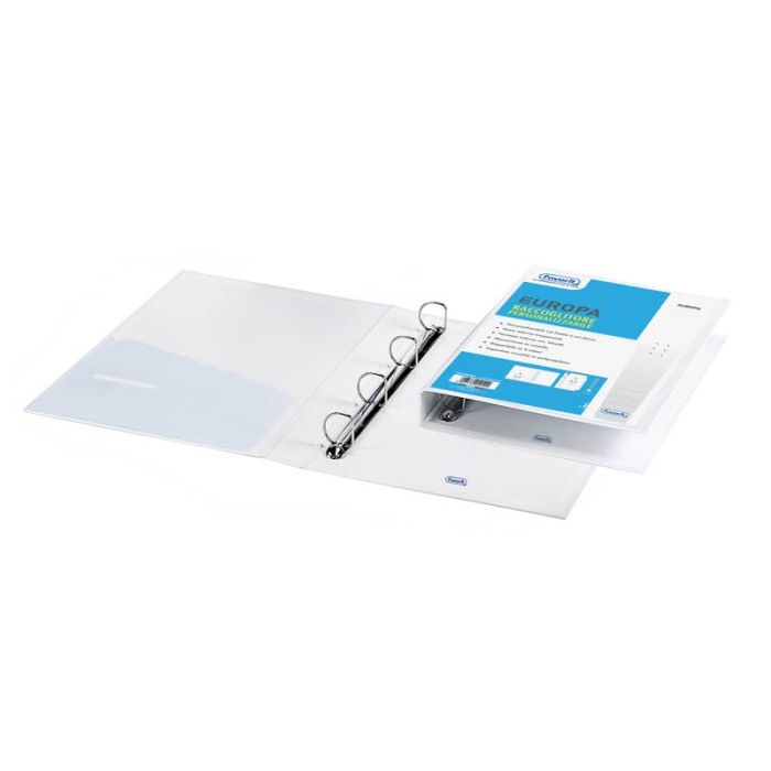 Raccoglitore personalizzabile FAVORIT Europa 27x32 cm 4 anelli a D Ø 30 mm bianco - 100460463 main product photo