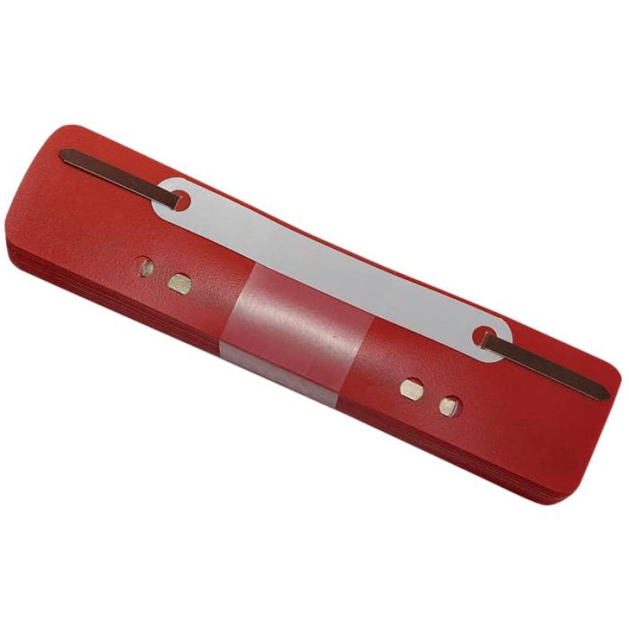 Pressini fermafogli Q-Connect 34x150 mm rosso conf. da 25 - 2012500310 main product photo
