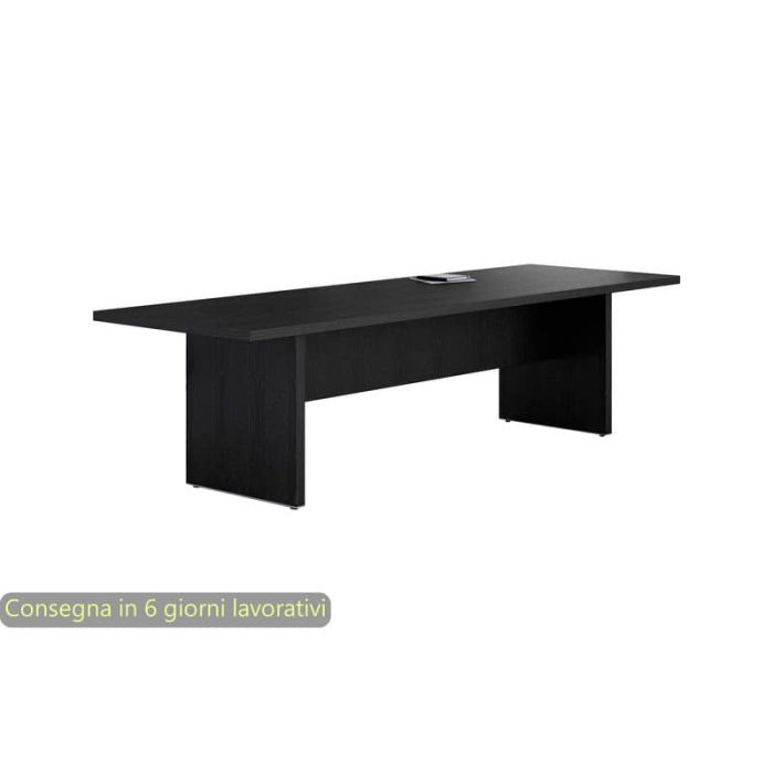 Tavolo riunioni Artexport Flora 220x100x74 cm fianchi legno nero venato frassino - 905/8 main product photo