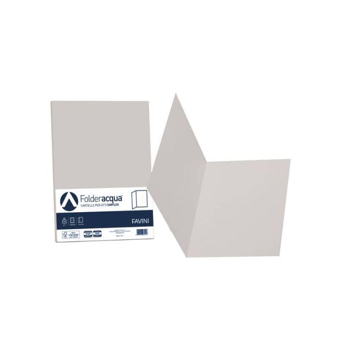 Cartellina semplice FAVINI FOLDER S cartoncino Simplex Luce&Acqua 200 g/m² 25x34cm ghiaccio 12 conf.50 - A50U664 main product photo