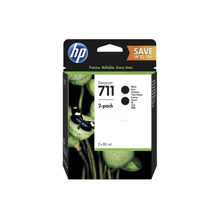 cartucce inkjet 711 HP nero Conf. 2 - P2V31A main product photo