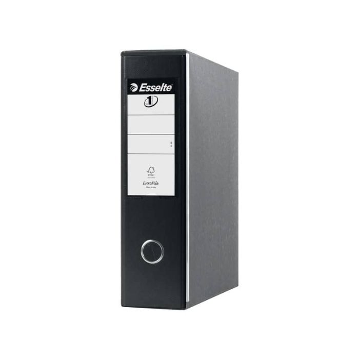 Registratore con custodia Esselte G53 Eurofile commerciale 29,5x32 cm - dorso 8 cm nero vivida - 390753130 main product photo