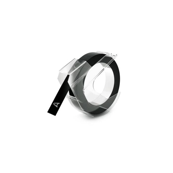 Nastro a rilievo 3D per etichettatrici Dymo vinile 9 mm x 3 m bianco/nero S0898130 (cfz 10) main product photo
