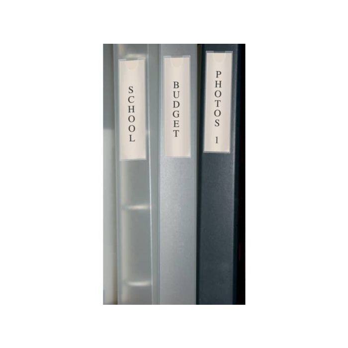 Etichette adesive permanenti Q-Connect 62x150 mm trasparenti conf. da 6 - KF13783 main product photo