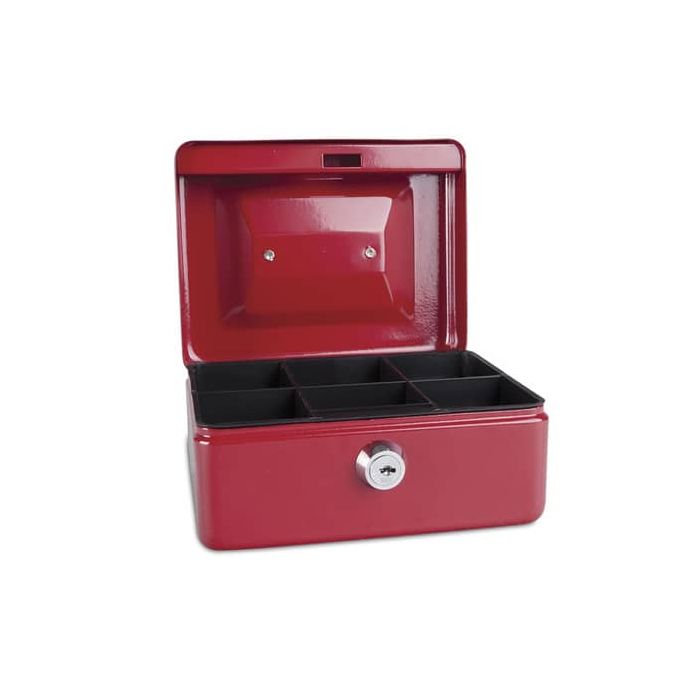 Cassetta portadenaro in metallo con serratura 152x80x115 mm Donau rosso 5231001PL-04 main product photo